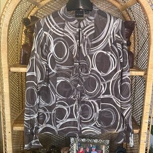 Tribal Brown And Cream Patterned Top